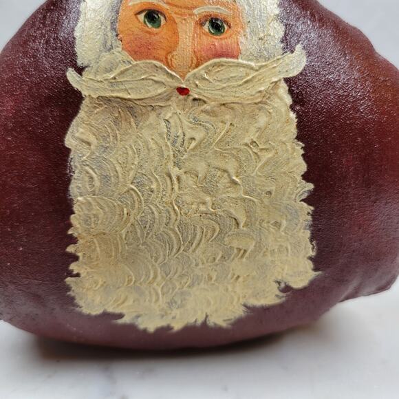 VINTAGE Santa Claus Plush 3" Red Hand Made Stuffed Christmas Decor Signed 1994 - Picture 6 of 12